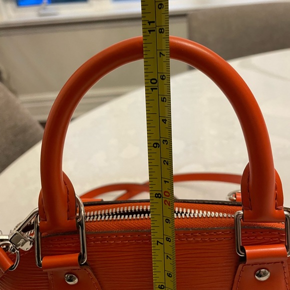 ❌SOLD❌Orange Minnesota Authentic Louis Vuitton Purse Nano Alma BB with dust bag - Picture 12 of 16